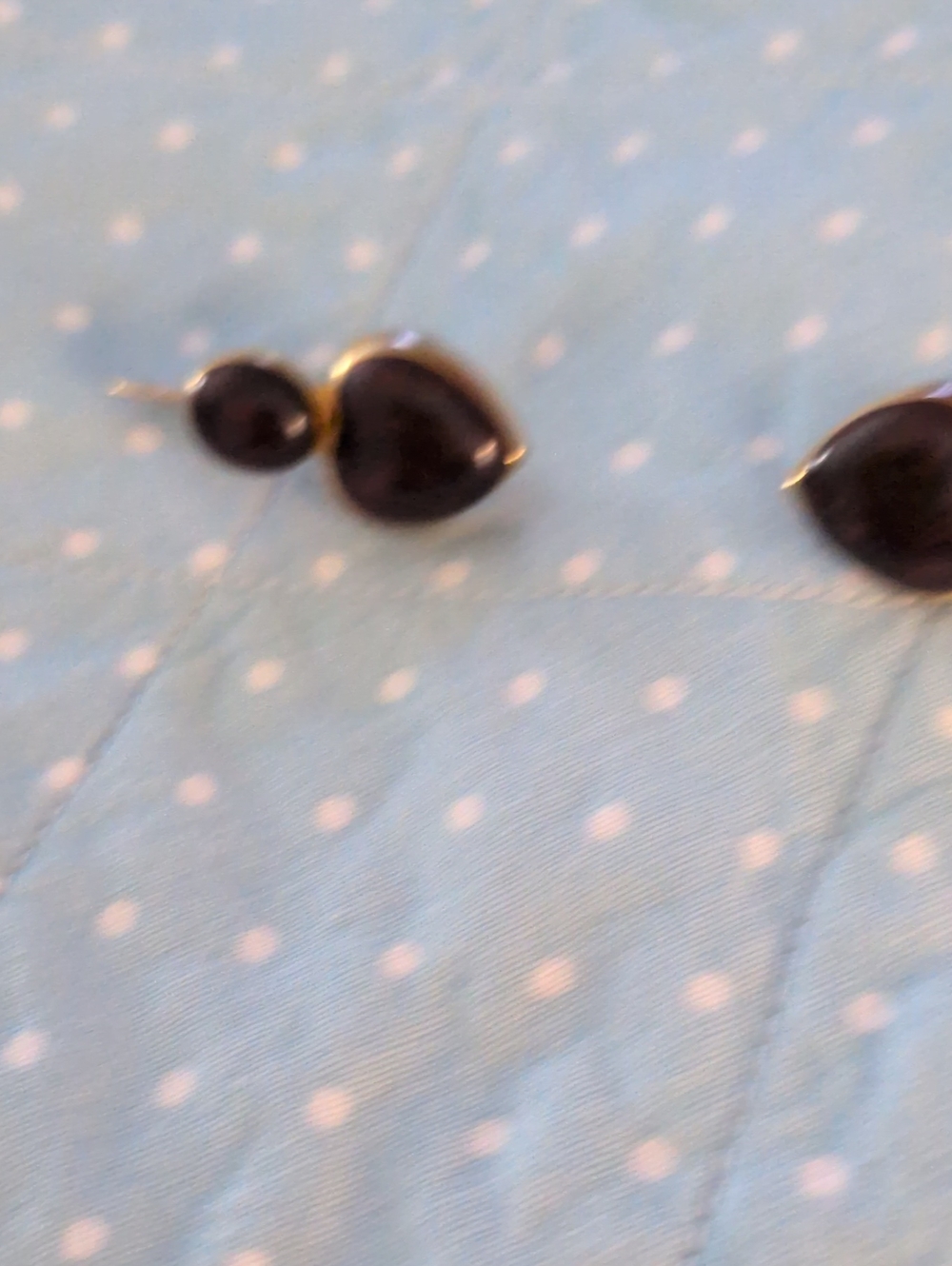Gold-Trim Aubergine Teardrop Dangle Earrings - Elegant Womenโs Jewelry